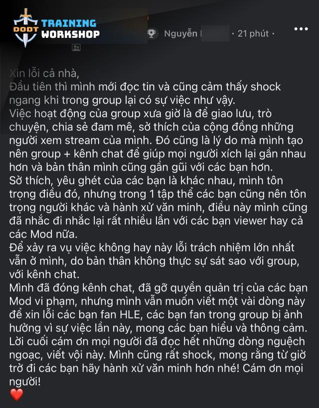 Cái Kết Đắng: Đóng Group Fan Và Lời Xin Lỗi Muộn Màng